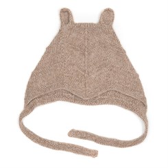 Huttelihut Mini rabbit bonnet hue w/ears - Nougat